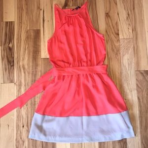 Express Keyhole Colorblock Dress